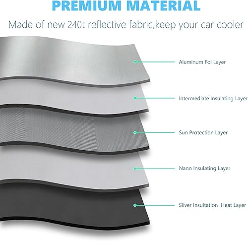 Miniatura 34 de Parasol para parabrisas compatible con Mazda CX30 2019-2025, protector plegable para parabrisas que bloquea los rayos UV y la protección reflectante