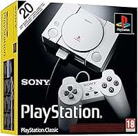 Sony Playstation Classic Console with 20 Classic Playstation Games Pre-Installed Holiday Bundle, Includes Final Fantasy VII, Grand Theft Auto