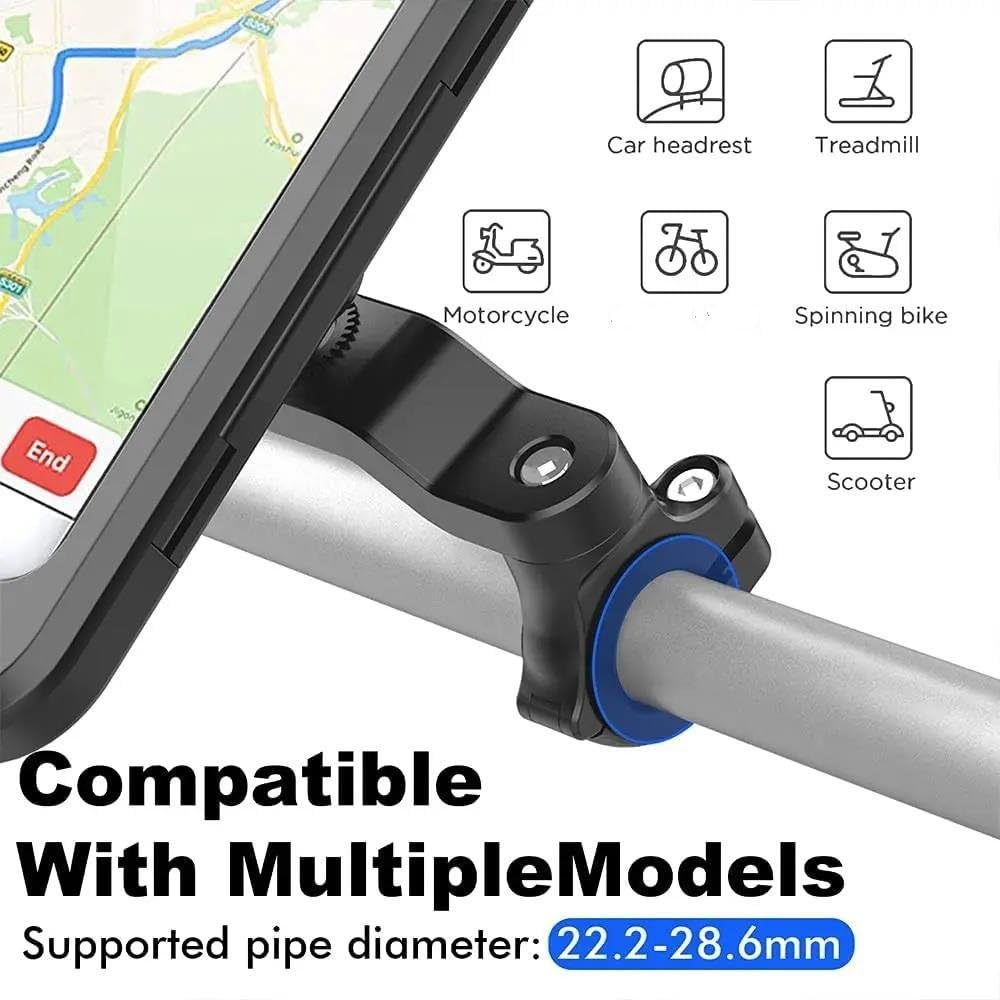Soporte De Teléfono Bicicleta Impermeable Ciclismo Bici Manillar Móvil para Moto Scooter