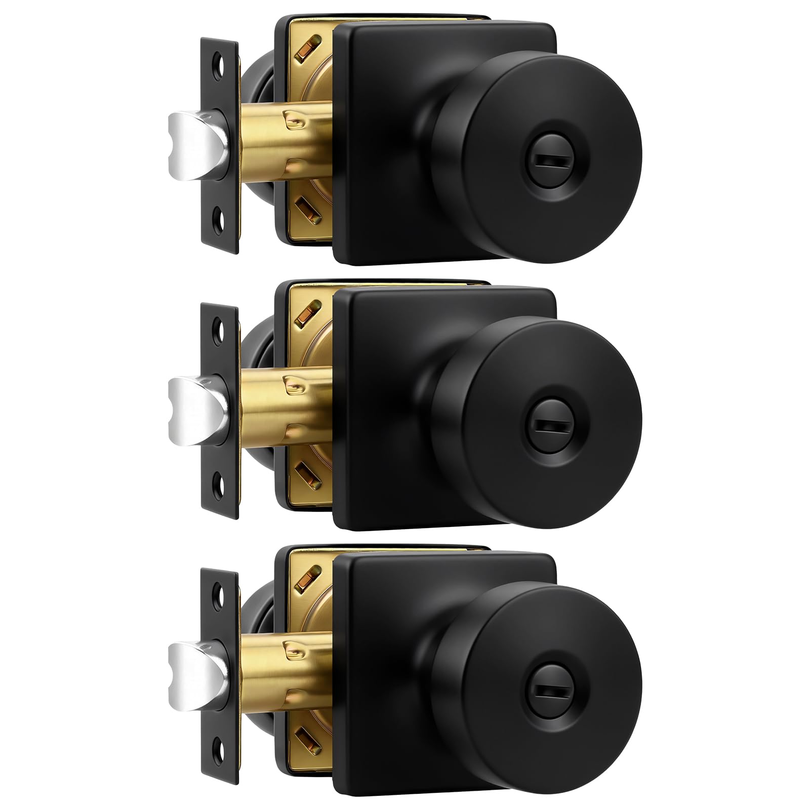 Matte Black Dummy Door Knobs - 2 Pack -11