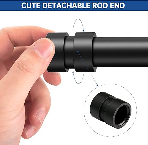 Miniatura 8 de BRIOFOX Simple - Barra de cortina de ducha, tensión moderna para barra de ducha, a prueba de óxido, antideslizante, de 42 a 72 pulgadas, acero