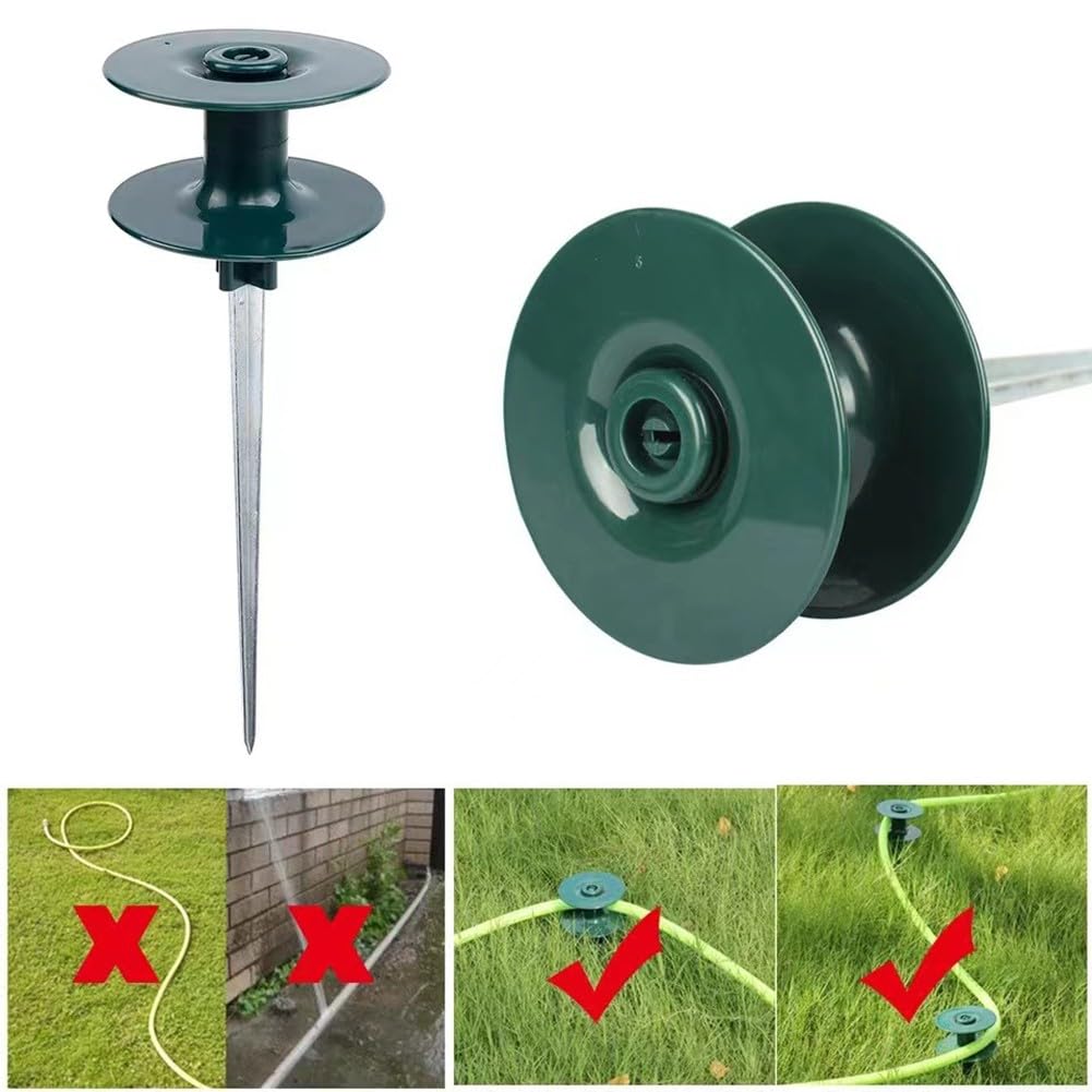 Palo Guida Per Tubo Da Giardino Con Rullo Proteggi-tubo – Set Da 3 Pezzi In ABS Leggero – Per Irrigazione Di Precisione