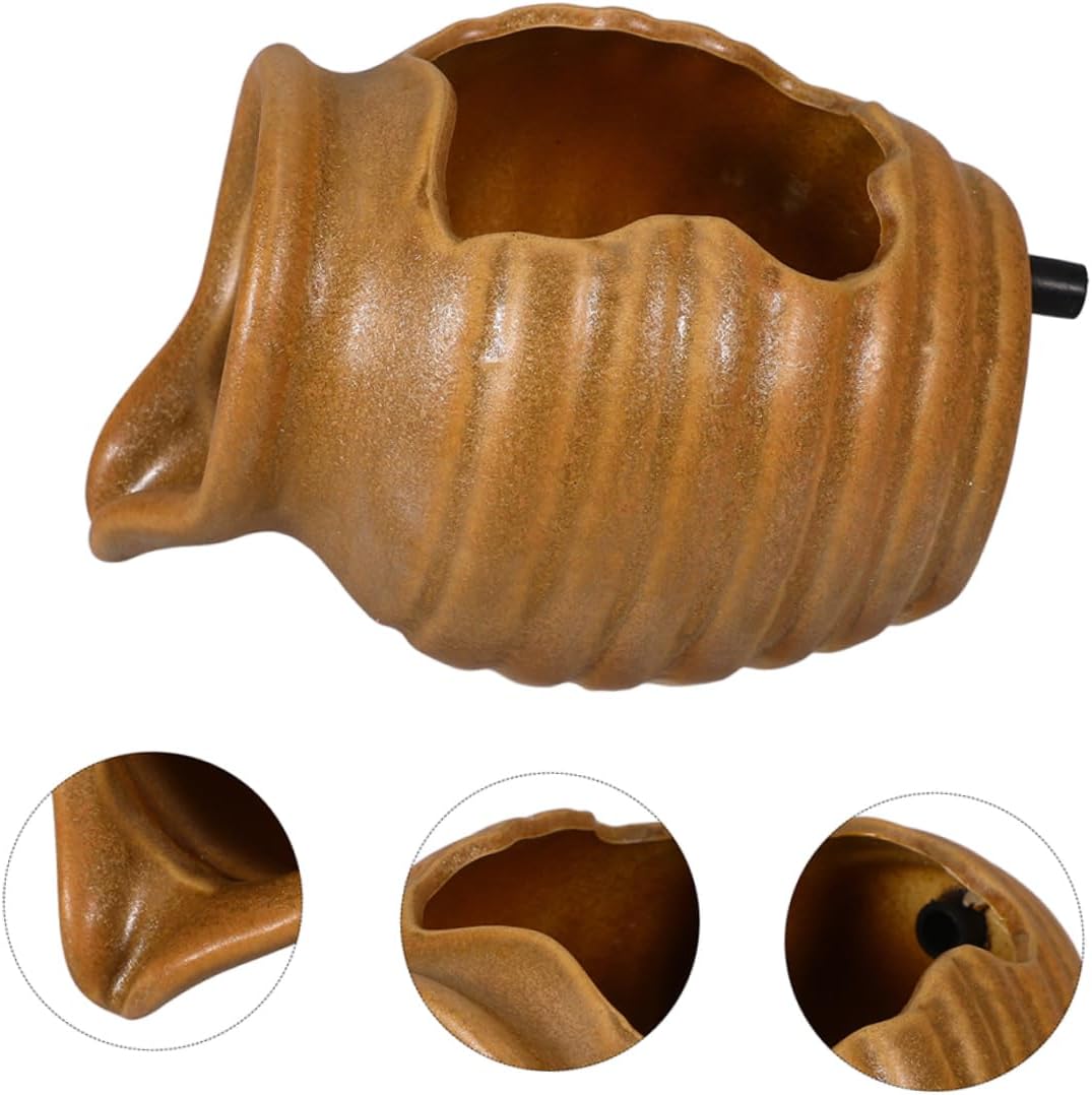Ceramic Fountain Pot for Outdoor Decor Traditional Waterfall Jar with Artistic Design for Garden Landscaping Enhances Aesthetic Appeal and Creates Lively Atmosphere