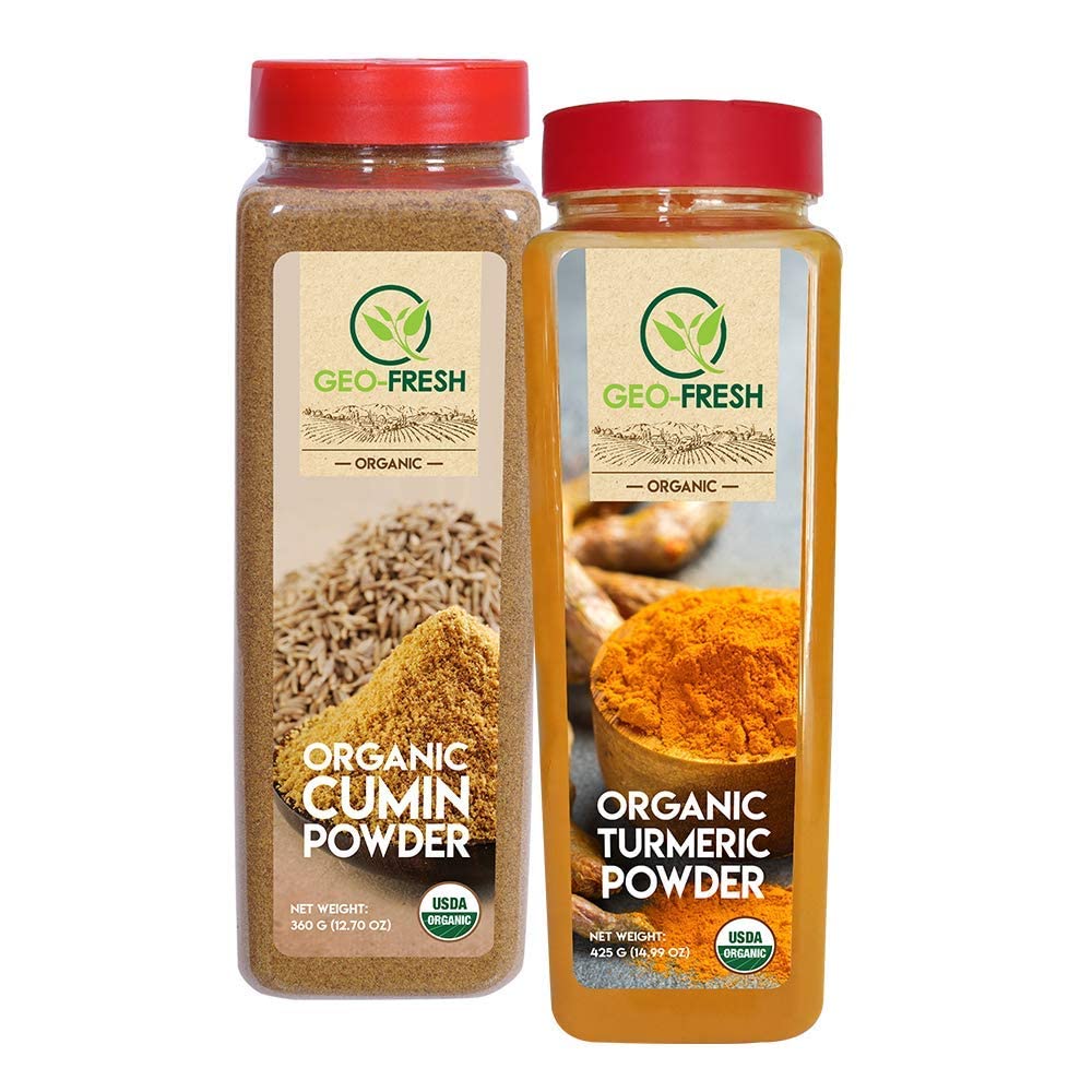 Cumin et curcuma Geo-Fresh 425 g, le secret des plats maison parfumés au quotidien