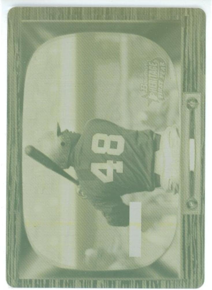2004 Bowman Heritage Printing Plates Yellow #244 Jon Poterson New York Yankees MLB Baseball Card (RC - Rookie Card) /1 NM-MT