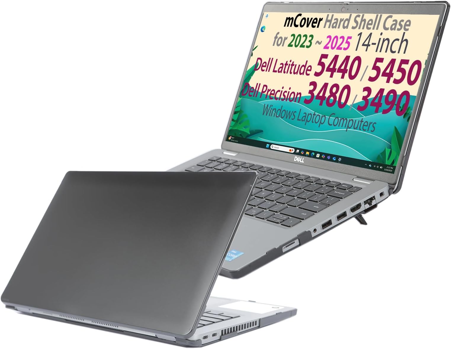 mCover Case for 2023-2024 14" Dell Latitude 5440 5450 Series/Precision 3480 3490 Series Windows Notebook Computers (Not Fit Other Dell Models) - Black