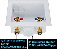 Vista 3 de LI-550-11 - Caja de salida para lavadora a presión para conectar con drenaje central, entrada de 1/2 pulgada para conectar x salida de rosca macho