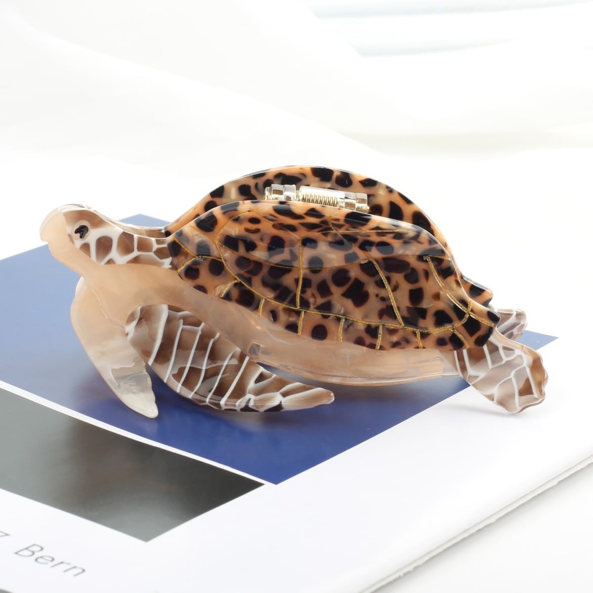 Fashion Sea Turtle Hair Clip,Acetate Hair Claw,Small Hair Clips for Women,Brown - Image 7