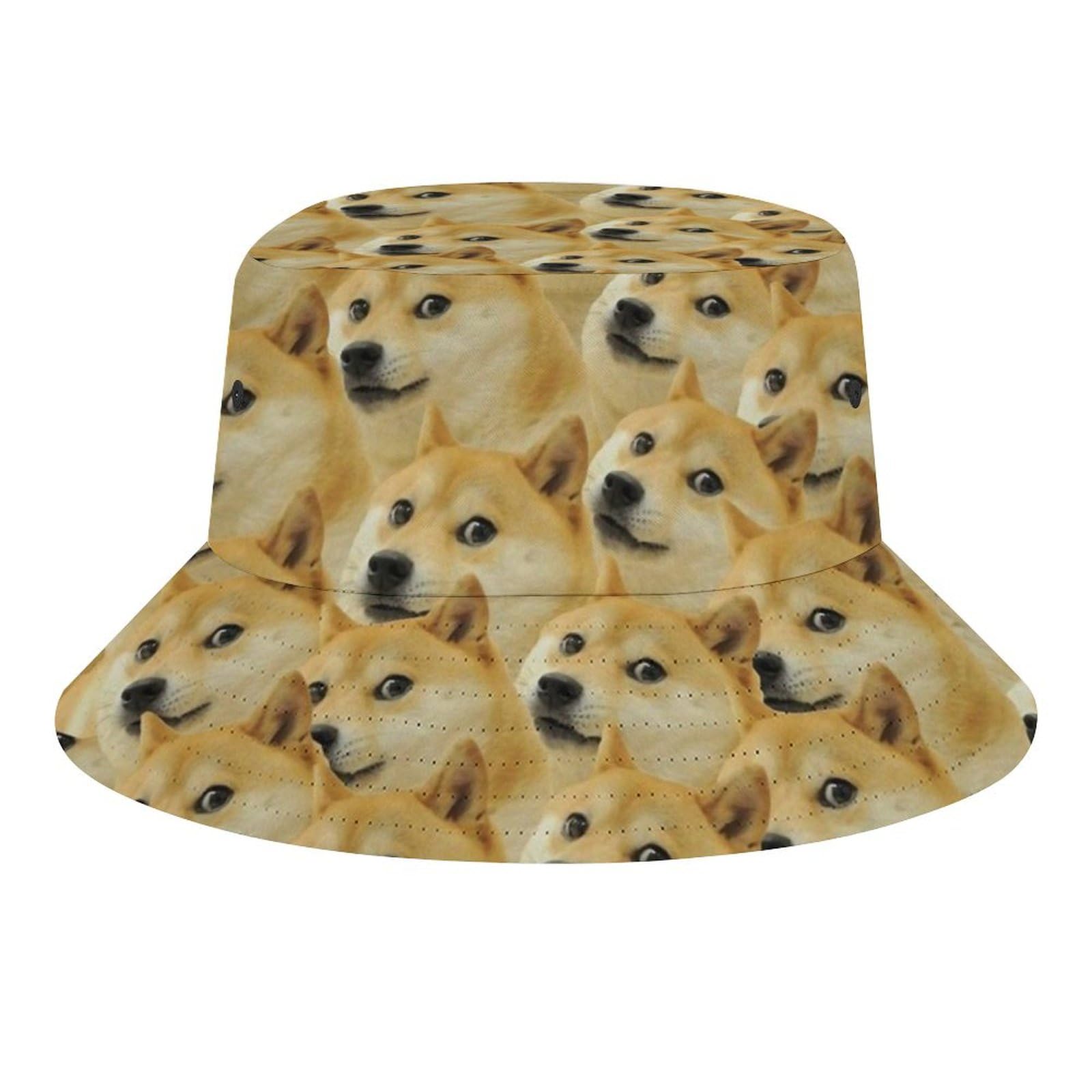 Fabretto Unisex Funny Doge Bucket Hat For Women Men Packable Fisherman Hat Sun Cap Travel Outdoor Beach Caps