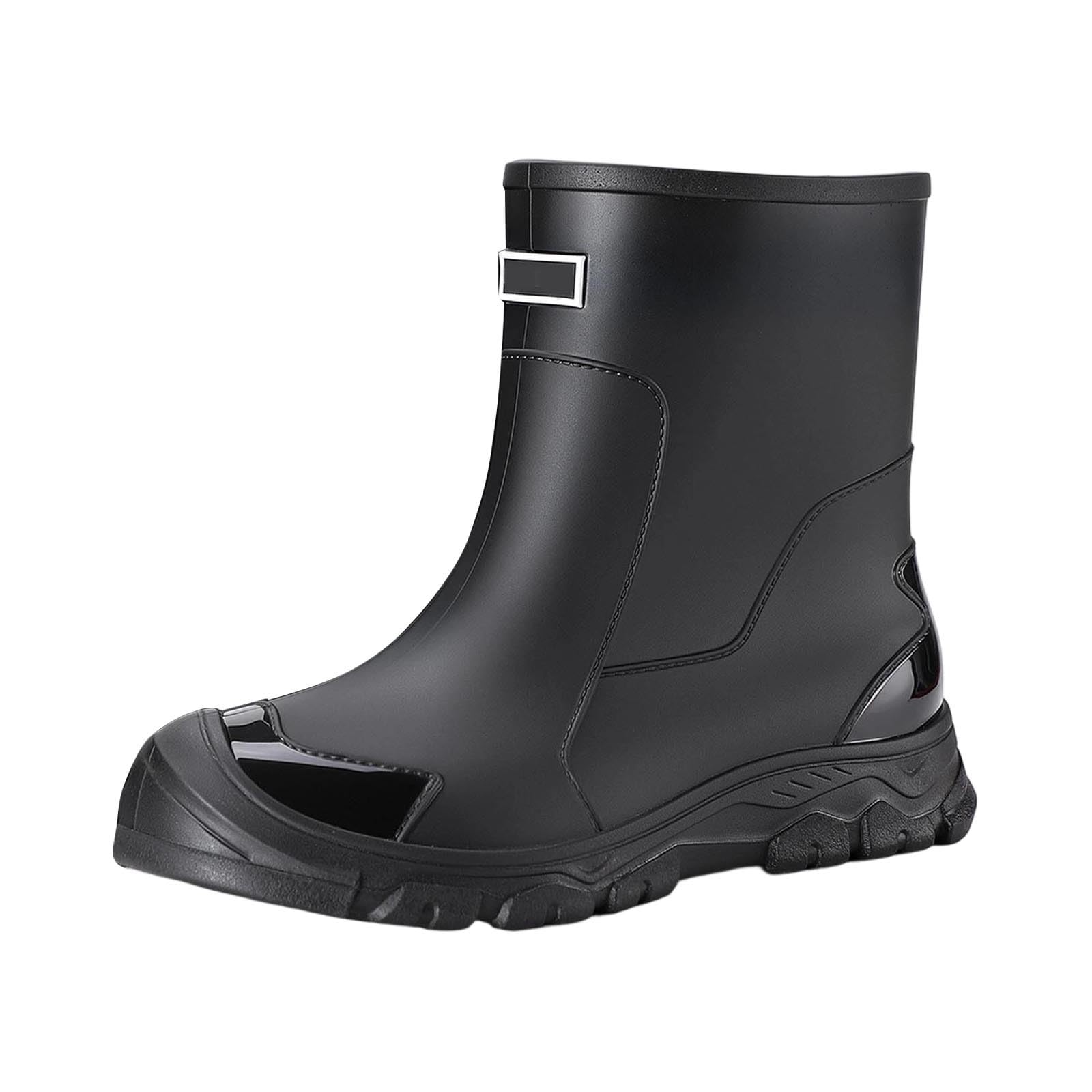 Regenstiefel Leicht Herren Gartenschuhe Arbeit Damen Freizeit Gummischuhe Erwachsene Winter Gummistiefel Garten Stiefeletten Wasserdicht