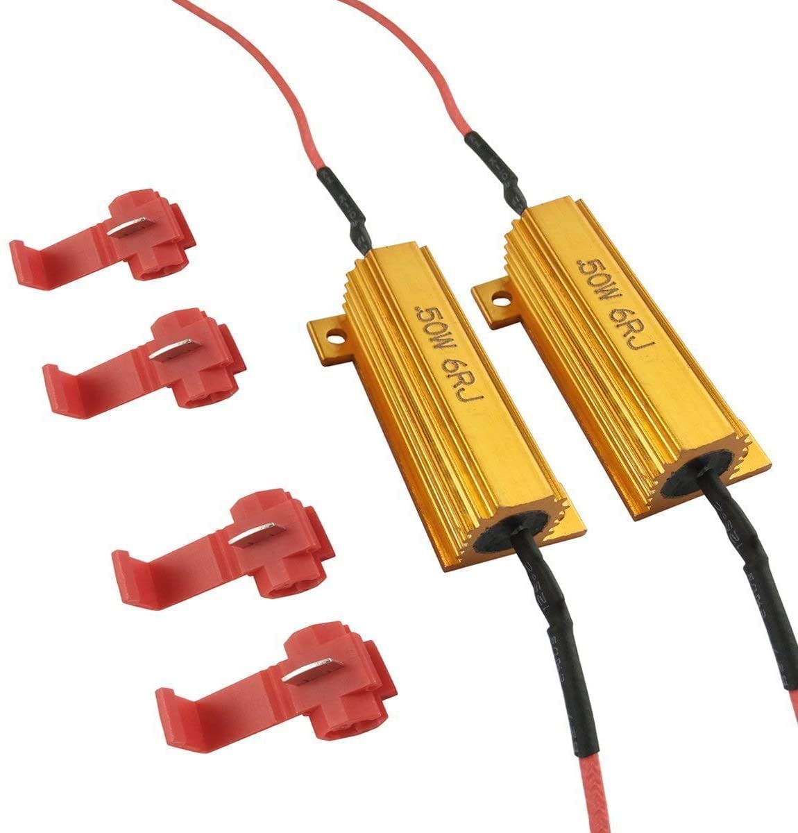 Automaze 50W 6ohm Load Resistors for Fix LED Bulb Fast Hyper Flash Turn Signal Blink Error Code (2Pc Pack)-picture-23
