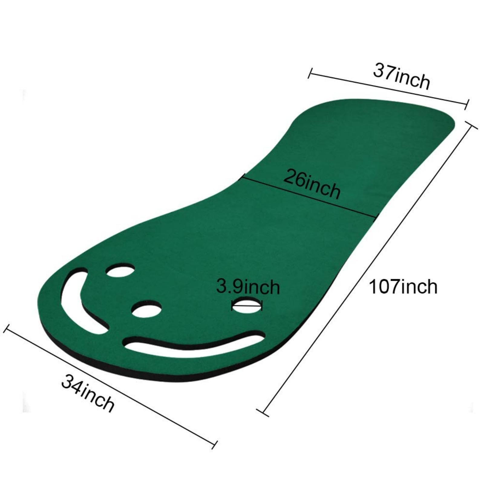 CRESTGOLF Tapis de Putting de Golf Tapis de Pratique Personnel Outdoor Or Or Indoor Leisure Easy Folding Putter Pad