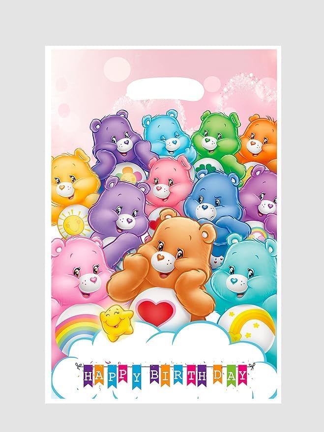 30Pcs Pack Heart bear Birthday Party Supplies Gift Bags, Candy Treat Bag Perfect for Heart bear Birthday Party Decorations Festival Favors