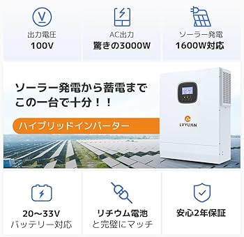 Amazon.co.jp: LVYUAN（リョクエン）3kW 3000W オフグリッド
