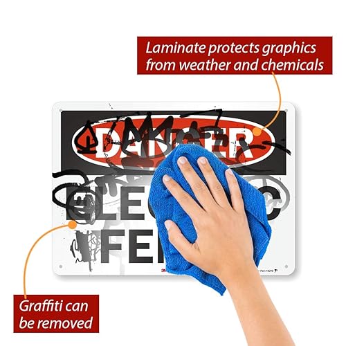 Miniatura 2 de Letrero "Danger - Electric Fence" de SmartSign  10 x 14 pulgadas aluminio reflectante 3M