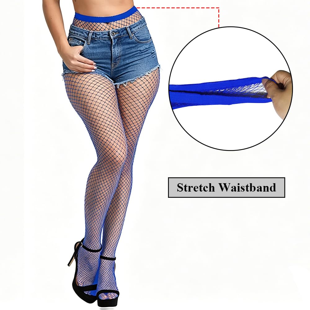 Netzstrümpfe für Damen, hohe Taille, sexy Netzstrumpfhose, Stretch-Fischnetzstrumpfhose für Freizeit, Party, Kostüm