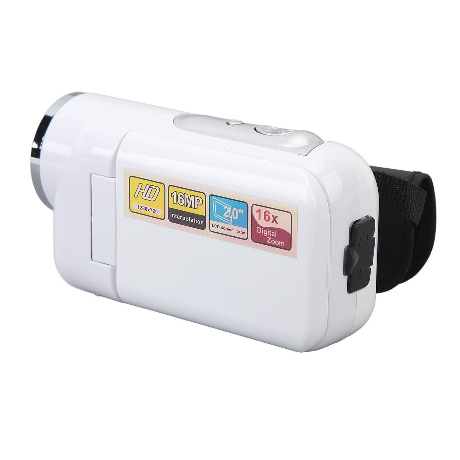 Videocámara para Niños, Grabadora de Vídeo Digital Portátil HD de 16MP 1080P con Zoom Digital de 16X, Pantalla LCD TFT de 2 Pulgadas, para Niños, Niñas, Youtube, Videocámara de