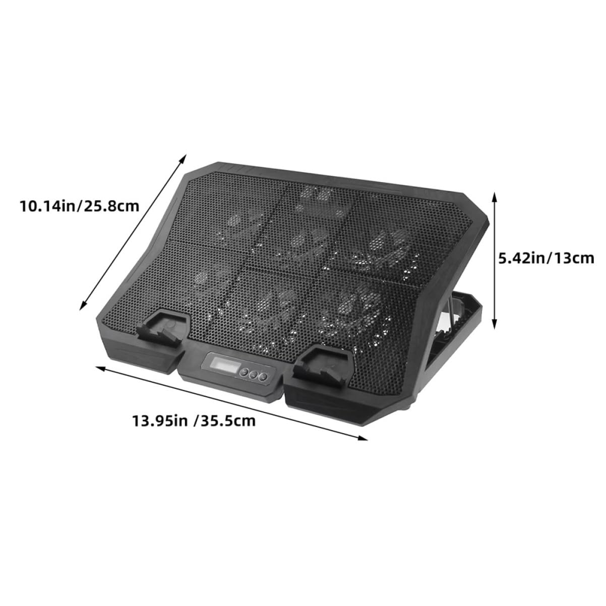 Supporto per PC Raffreddamento Laptop 15, 6 Pollici Abs Nero | Base di Raffreddamento Pc, Supporto Verticale Laptop, Atmosfera Estiva
