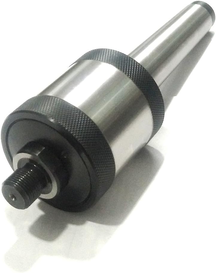 QUALITY PRECISION 3MT SHANK TRIPLE BEARING REVOLVING CENTER -MOUNTING THREAD M14 X 1 (WITH 50 MM 4 JAW SELF CENTERING CHUCK)