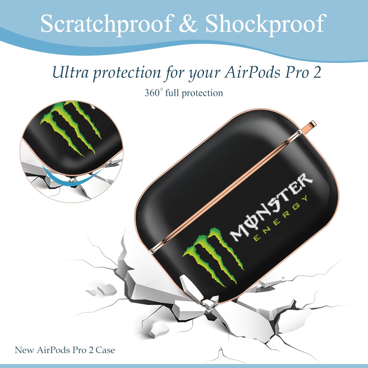 Amazon | ロゴモンスターエナジー AirPods Pro 2ケース かわいい