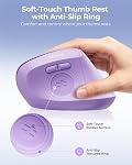 seenda Ergonomic Mouse Wireless, MOU200 Bluetooth Vertical Mouse - 2.4G & Bluetooth Multi-Device Connectivity Wireless Mice for Windows, Mac OS Computer/PC/Laptop,Purple