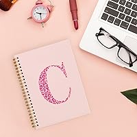 Vista 152 de Bnwepo Initial Leopard Letter T Notebook Journal, Preppy Bow Monogrammed Monogram Gifts for Women, Monogram Notebook Journal, Personalized Notebook