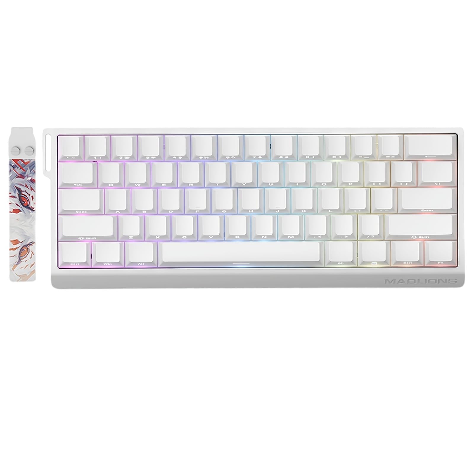 Madlions MAD 60 HE – Wooting Killer | Clavier de jeu magnétique/mécanique 60 % | Taux de polling 8000 Hz | Latence RT / réinitialisation Ultra Esport | 16,5 M RGB | Web Driver | Commutateur magnétique