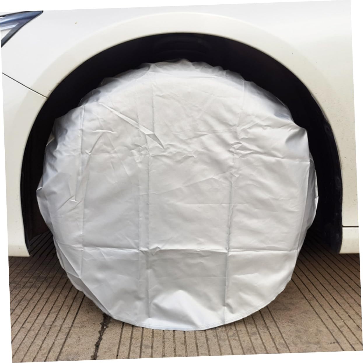 4piezas Fundas para Neumáticos De Autocaravana Protectores para Ruedas De RV y Remolque Fundas De Material para Al Aire y Protección De Neumáticos