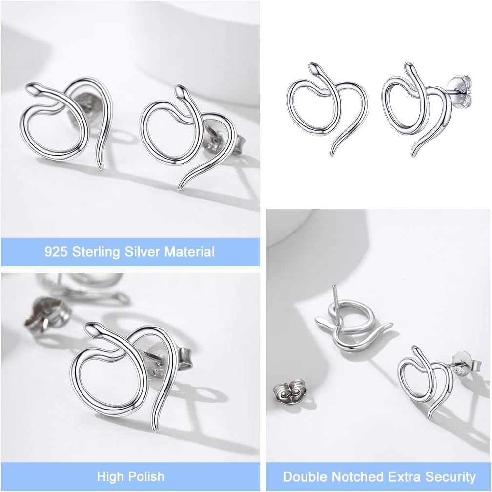 Silvora Sterling Silver Dainty Stud Earrings for Women Cute Animals/Minimalist Studs with Delicate Gift Packaging