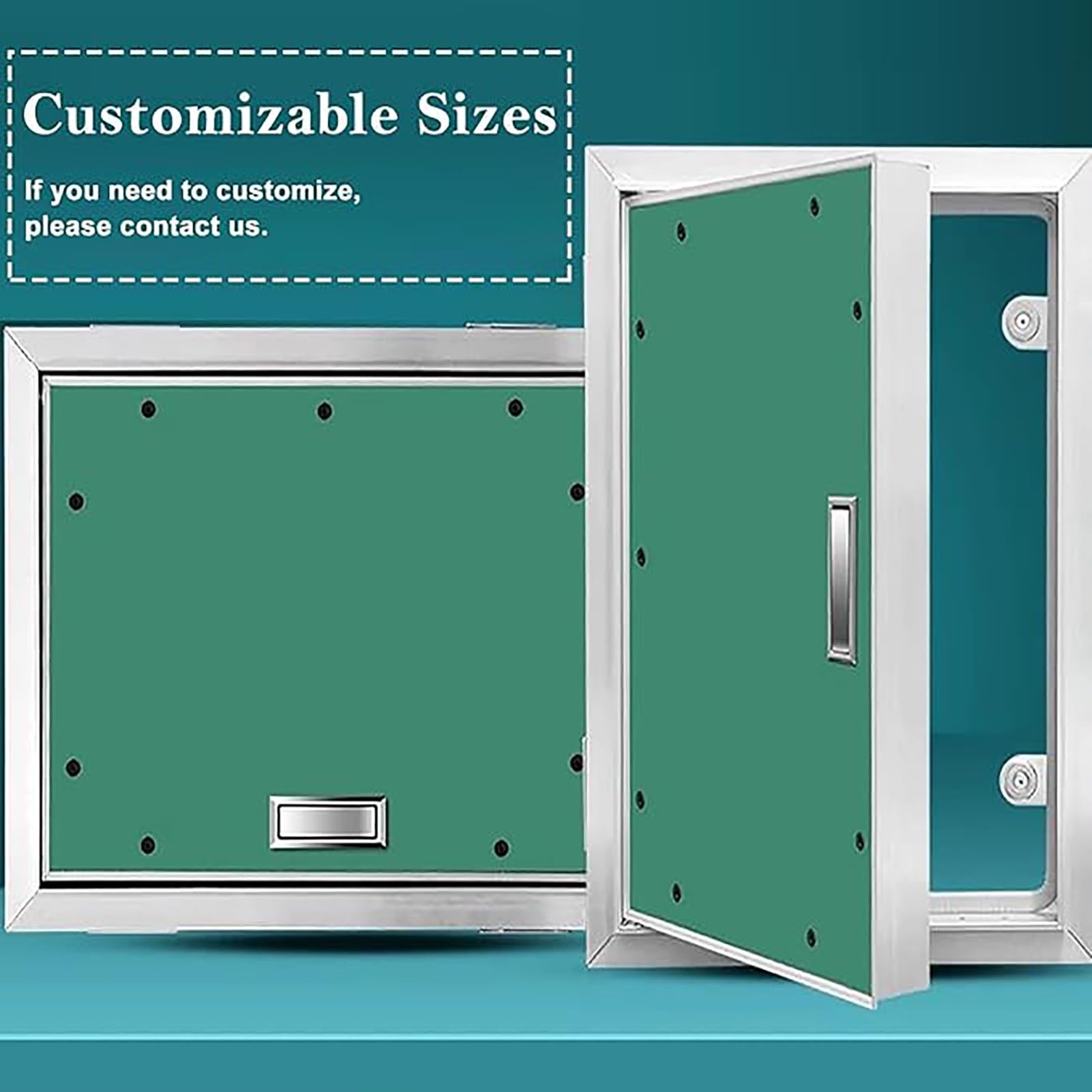 Genérico Panel de Acceso para Paneles de Yeso pintable con Marco de Aluminio Negro, Puerta de Acceso de Servicio de 24x26 Pulgadas para Placas de Yeso Laminado, Caja de Contador y Tapa de Orificio de