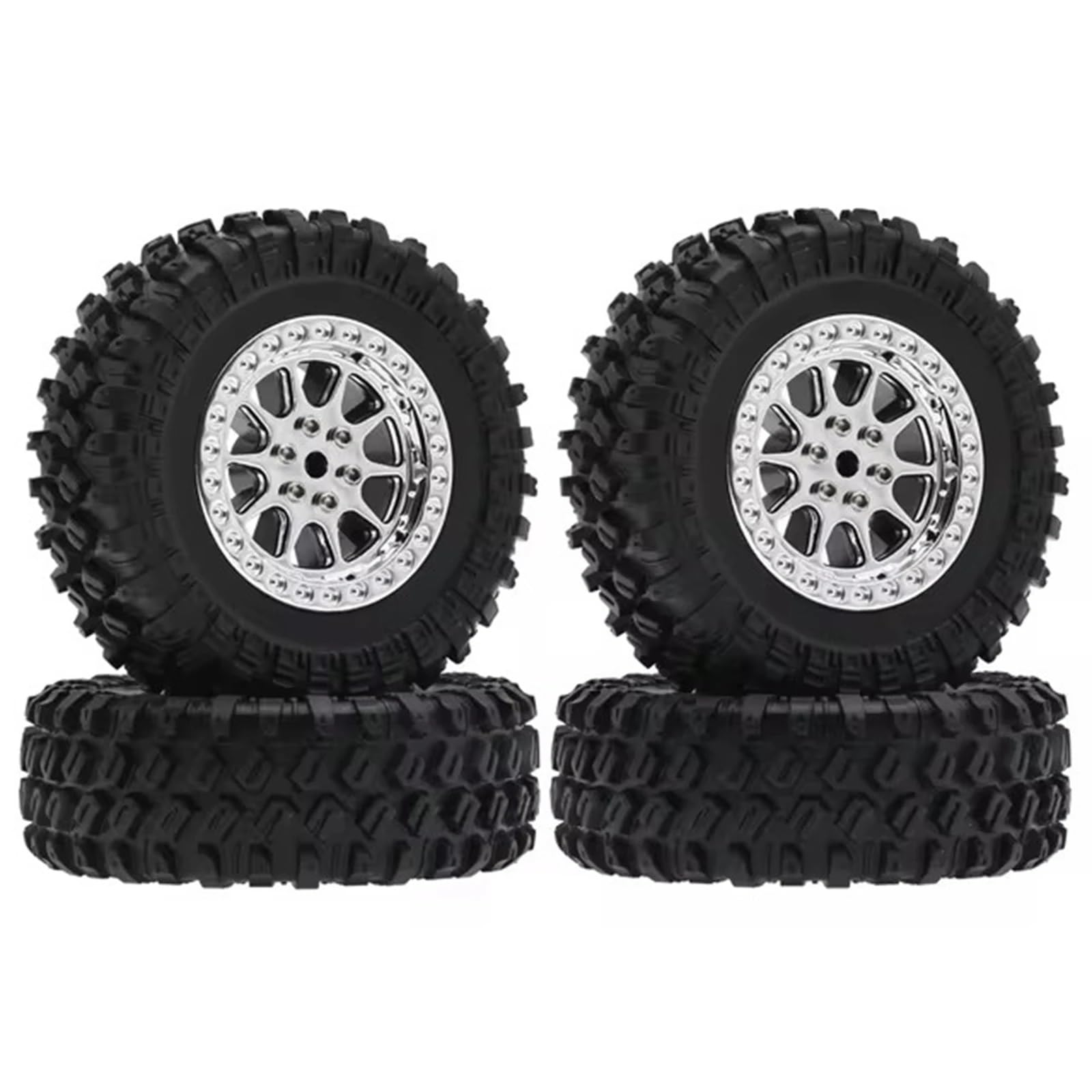 para WPL para MN B1 B16 B36 B14 B24 C14 C24 C34 D90 para MN99S MN45 1/16 Llantas Aleación Aluminio Neumático Resistente Al Desgaste RC Modificado Neumático