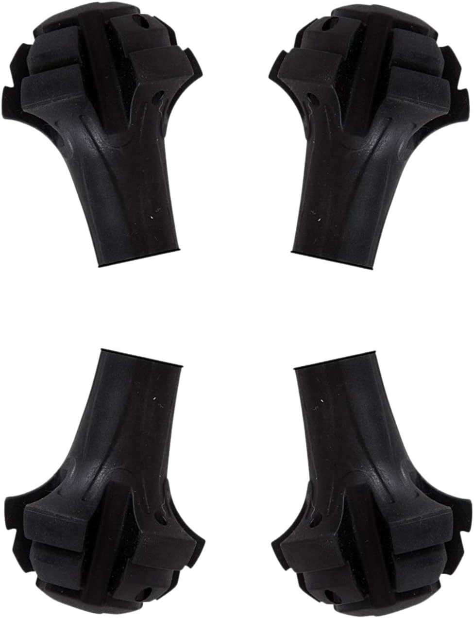 Cikuso Four Pack of Extra Durable Rubber Replacement Tips (Replacement Feet/Paws/Ferrules/Caps) for Trekking Poles - Fits All Standard Hiking and Nordic Walking Poles