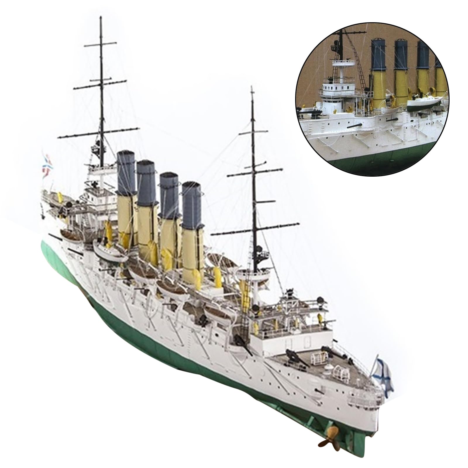 DAGIJIRD (Unmontierter Kit) Maßstab 1:200 Russisches Varyag Schützendes Cruiser Papiermodell Handgemachtes DIY Papiermodell
