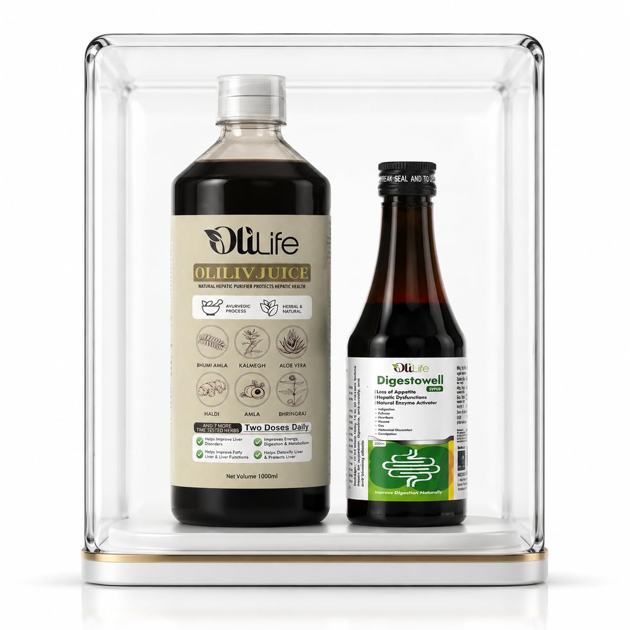 Liver & Digestion Care Combo | Oliliv Juice + Digestowell Syrup | Ayurvedic Liver Detox & Digestive Health Support | Herbal Wellness Combo Pack-image-23