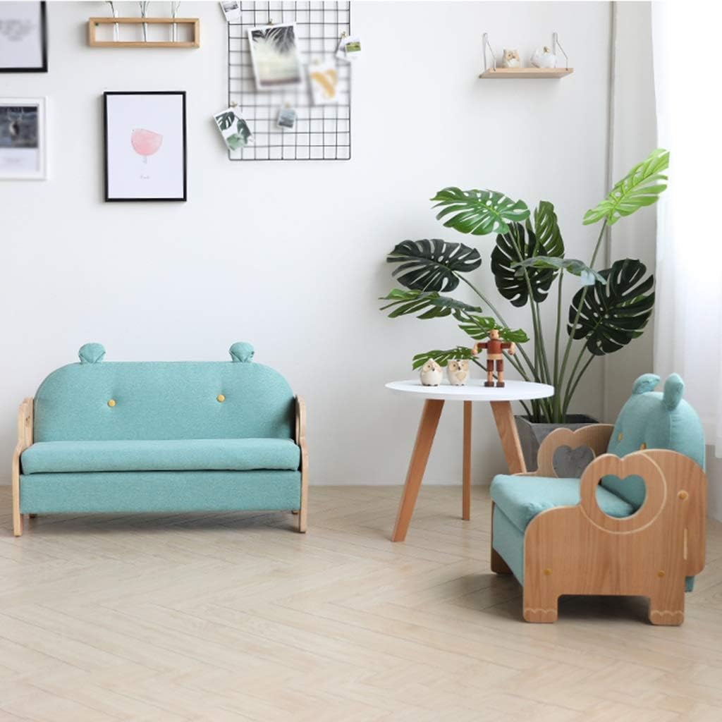 Couch Sofa Chair Cartoons Creative Animal-Shaped Double Armchair in The Living Room Little Boy Girl Princess Resting Chair Load Bearing 150kg (Color : Blue C Size : 504290cm) (Blue B 50*42*90cm)