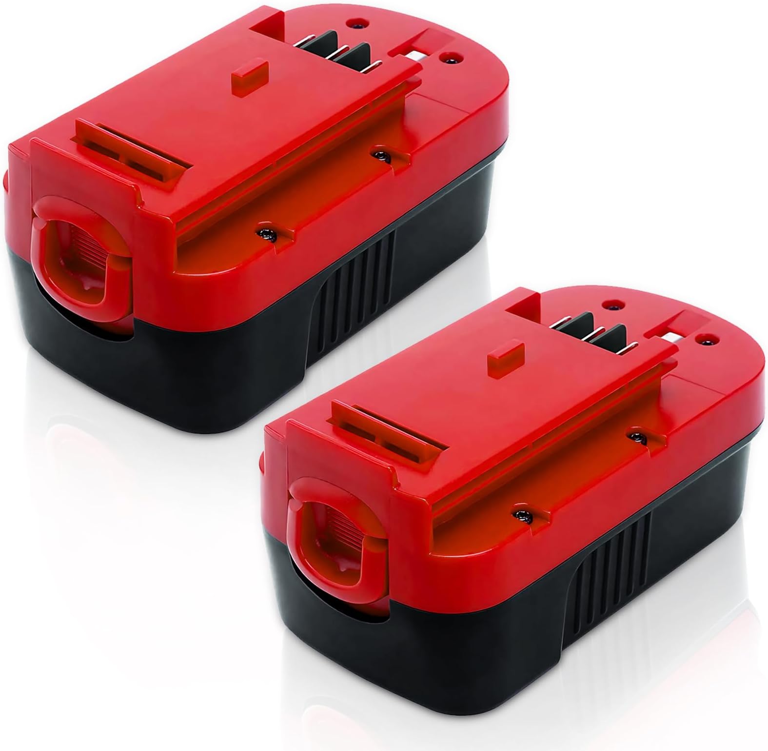 2-Pack [Upgraded to 3600mAh] HPB18 Replacement for Black and Decker 18V Battery Compatible with Black and Decker 18 Volt Battery Ni-Mh 244760-00 A1718 FS18FL FSB18 Firestorm Cordless Tools (Red)