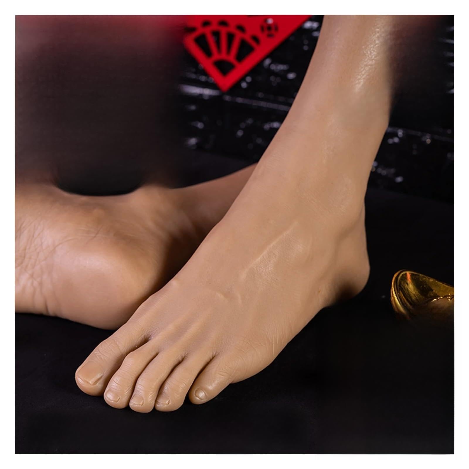 Duży męski model stopy manekin sztuczny paznokieć guma plastikowe stopy manekin ludzki silikonowy medyczny but strzelanie wyświetlacz rekwizyty TPE 4601(Toes No Bone,One pair of feet)