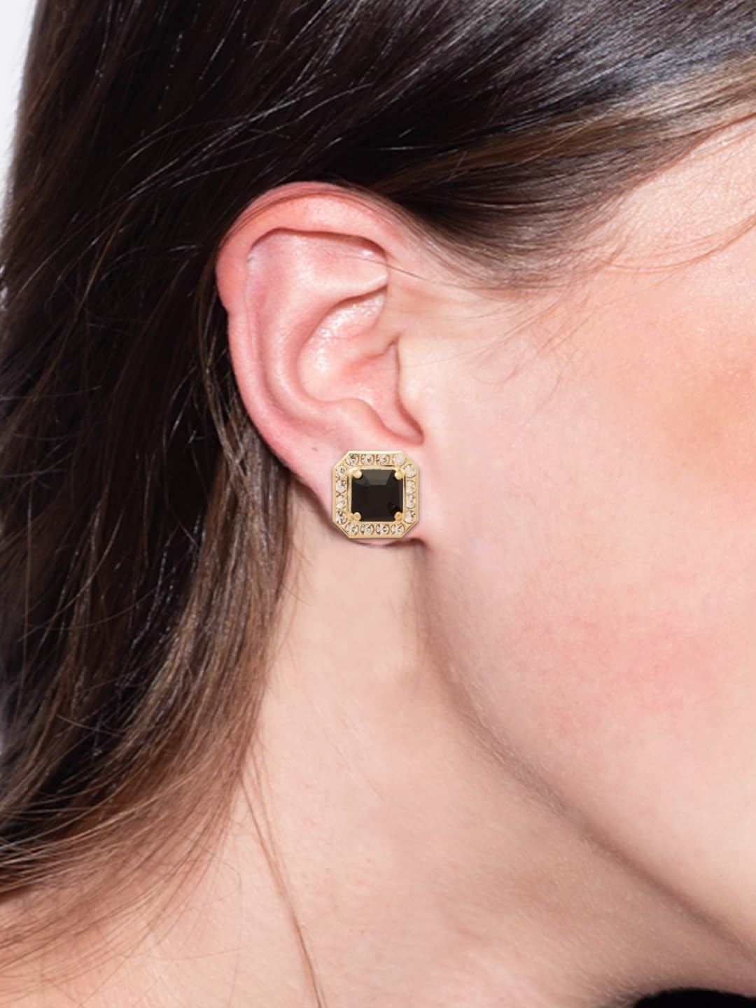 Sorrelli Autumn Stud Earrings – Crystal-Embellished Imperial Square Halo Studs