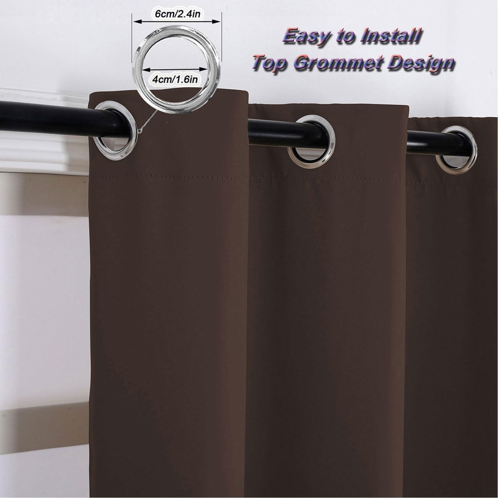 Panneau à œillets imperméable pour extérieur Marron foncé 305 cm x 183 cm – Résistant aux intempéries pour l'intimité et la terrasse – Idéal pour les terrasses et les terrasses