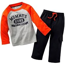 Toddler Boys Girls Unisex Cotton 2-Piece Long-Sleeve Shirts and Pants Playwear Set