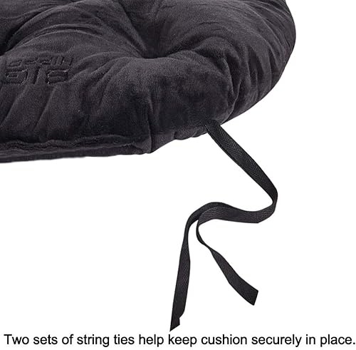 Miniatura 5 de Big Hippo Almohadillas para silla con lazos, suaves almohadillas redondas gruesas de 17 pulgadas para jardín, patio, hogar, cocina, oficina o