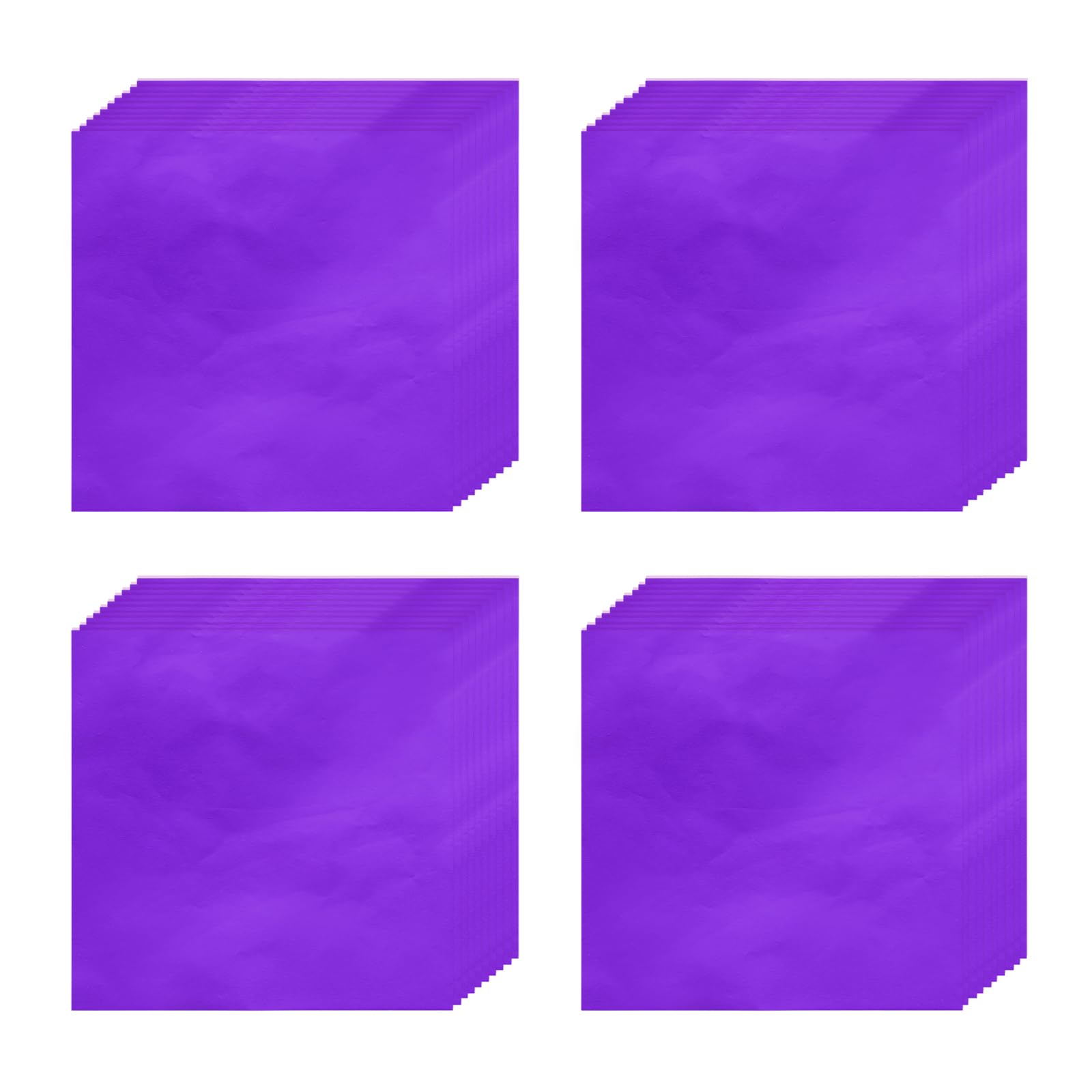 uxcell 100pcs Foil Candy Wrappers, 4 x 4 Inch Chocolate Bar Wrappers, Aluminum Foil Paper for Caramel Candy Packaging Decoration (Purple, Glossy Finish)