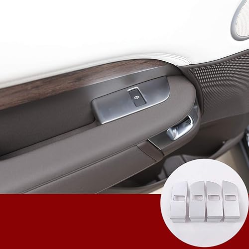 YIWANG Marco de bloqueo para el interior del coche ABS cromado, 4 piezas para Land Rover Discovery 5 LR5 2017-2019 accesorio de automóvil