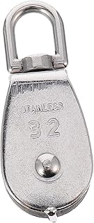 SOLUSTRE Exercise Pulley Practical Bearing Pulley Handling Pulley Wheel Stainless Guide Pulley Garage Door Accessories Single Bearing Pulley Wire Rope to Rotate Fixed Wheel Stainless Steel