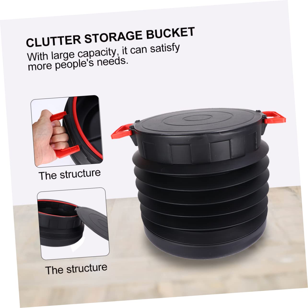 Cabilock 1 Pezzo Pieghevole per e Stoccaggio Contenitore Portatile per Pulizia e Organizzazione per Picnic e attività Outdoor