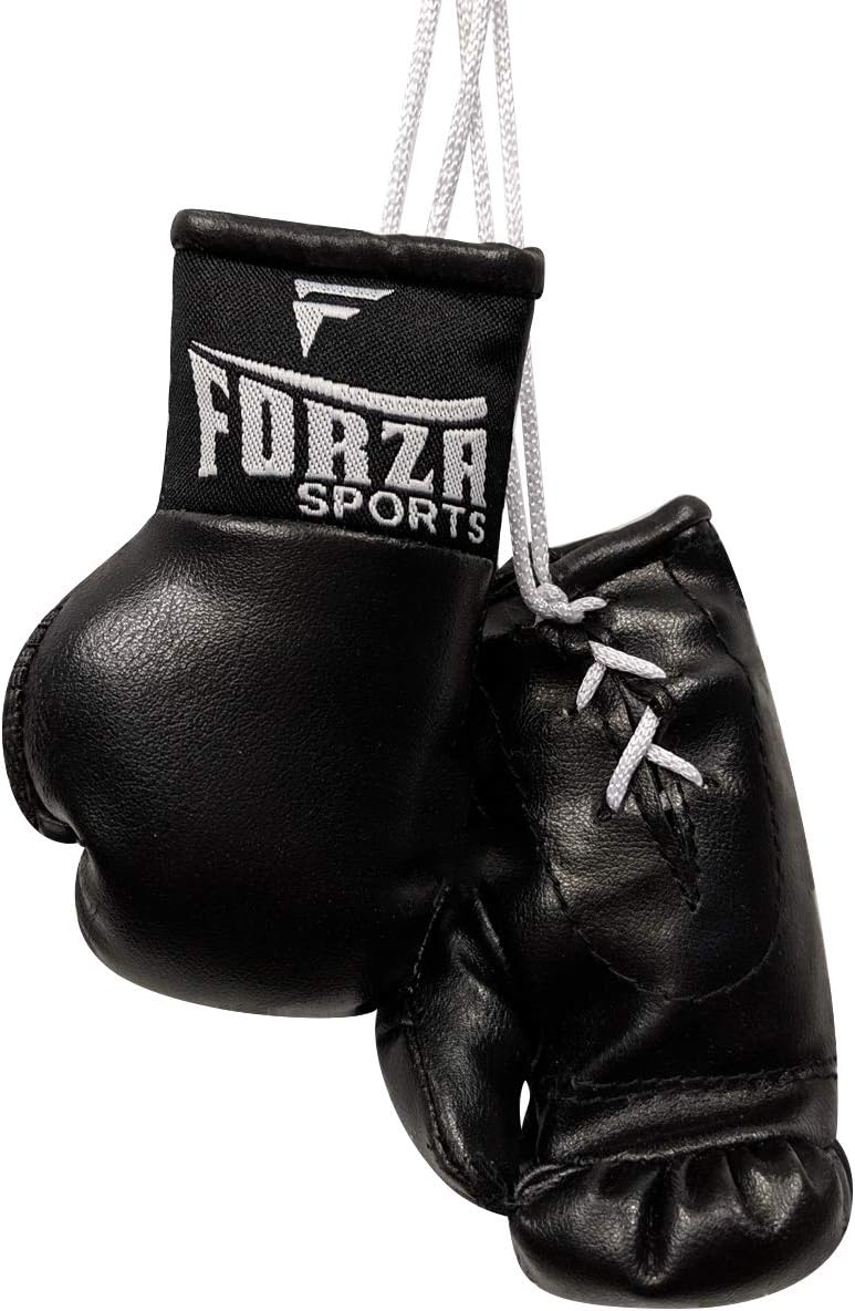 3.5" Lace Up Mini Boxing Gloves, Realistic Design and Miniature Training Glove Detail Looks Great Hanging on a Car Rearview Mirror, Gym Bag, and Backpack