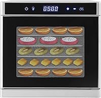 Vista 1 de Deshidratador de alimentos, 6 bandejas de acero inoxidable, máquina secadora de alimentos, deshidratador para alimentos y cecina, hierbas, verduras