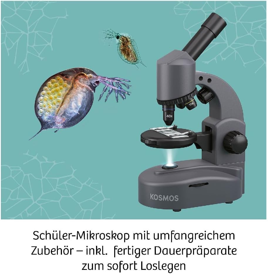 Kosmos 636098 Microscope Experiment Box for Children, Students Microscope, Microscope for Children from 10 Years, Gift for Children, Kosmos Microscope for Children from 10 Years