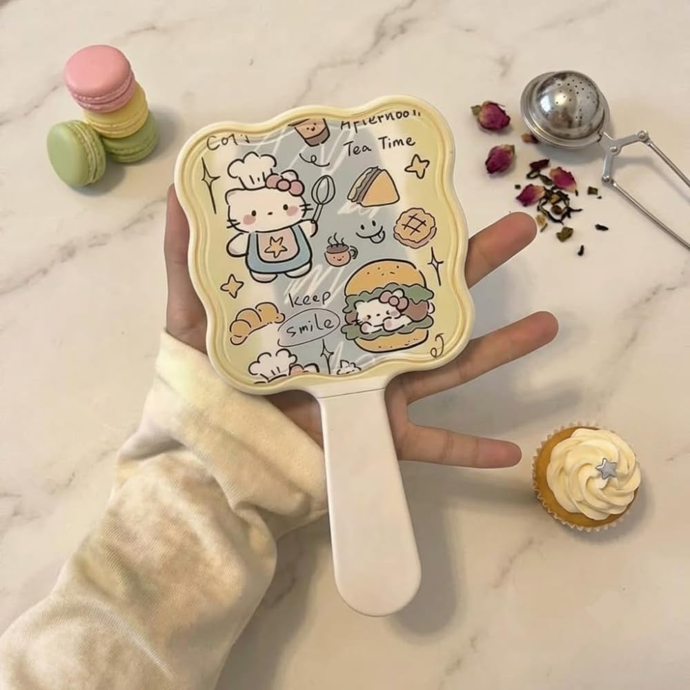 Cute Cartoon Kids Hair Comb & Mirror Set | Portable Travel Grooming Kit for Girls & Women | Pocket-Friendly Handheld Comb with Mirror | Adorable Gift Set for Kids & Teens-image-33