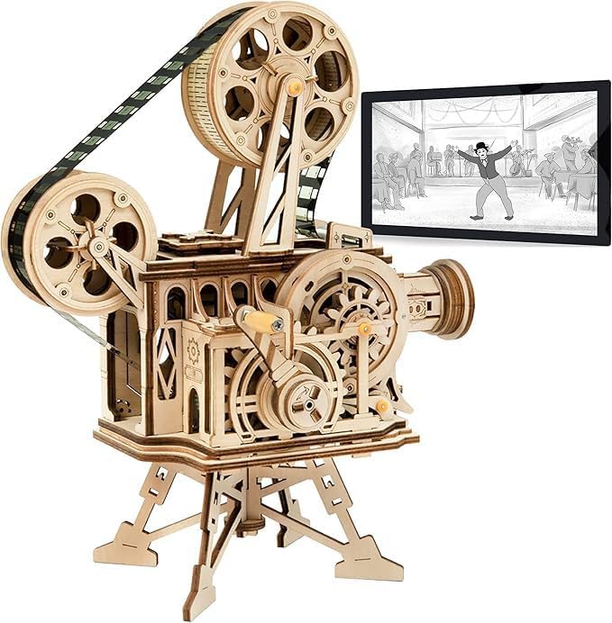 Vitascope Wooden Model Kits 3D Puzzle for Adults to Build Laser Cut Jigsaw Construction Building Craft Kits for Kids Above 14 Years Old